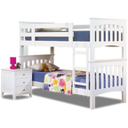 Nova King Single Bunk Bed - White