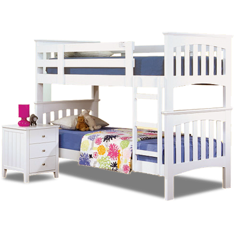 Nova King Single Bunk Bed - White