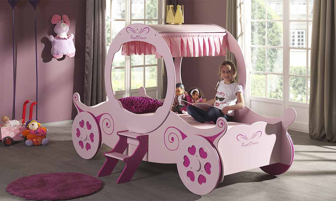 Princess K Carriage Bed - Pink