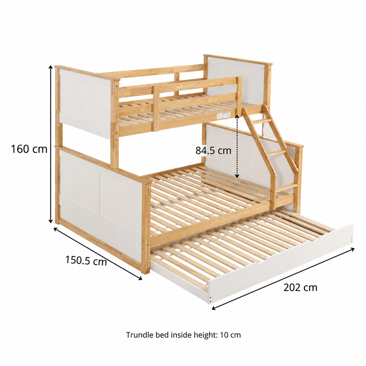 Richmond Single over Double Bunk Bed with Trundle