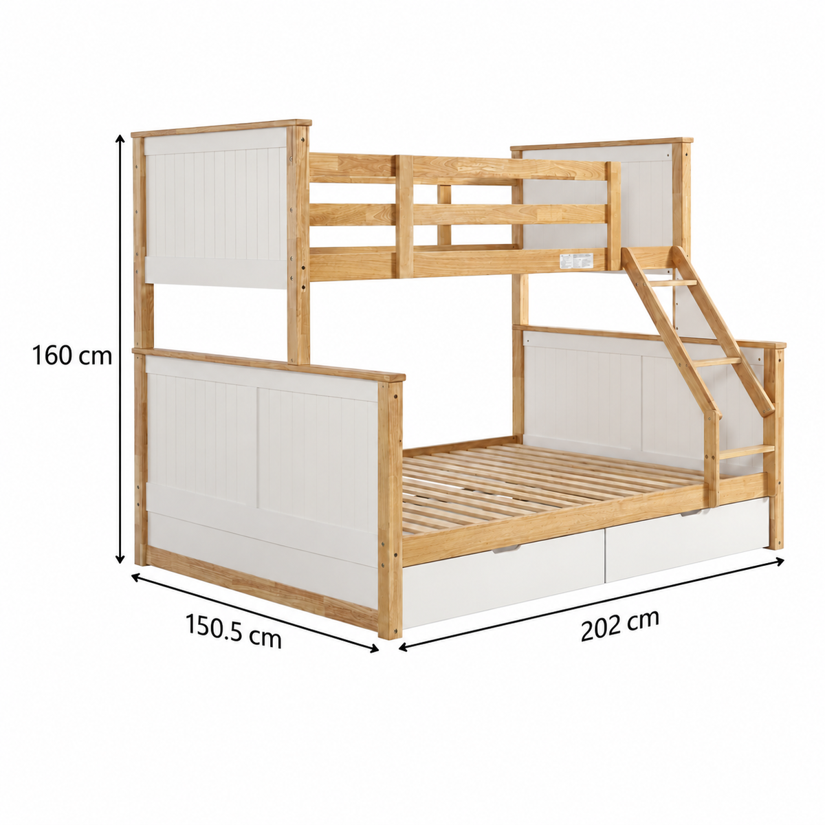 Richmond Single over Double Bunk Bed with Drawers
