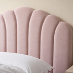 Rosie Double Upholstered Bed - Pink