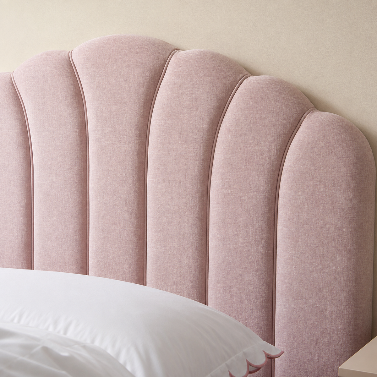 Rosie Double Upholstered Bed - Pink