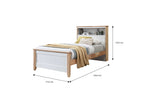 Jade Single Bed with Storage Headboard