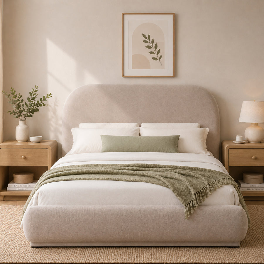 Tilda Double Chenille Bed - Oatmeal