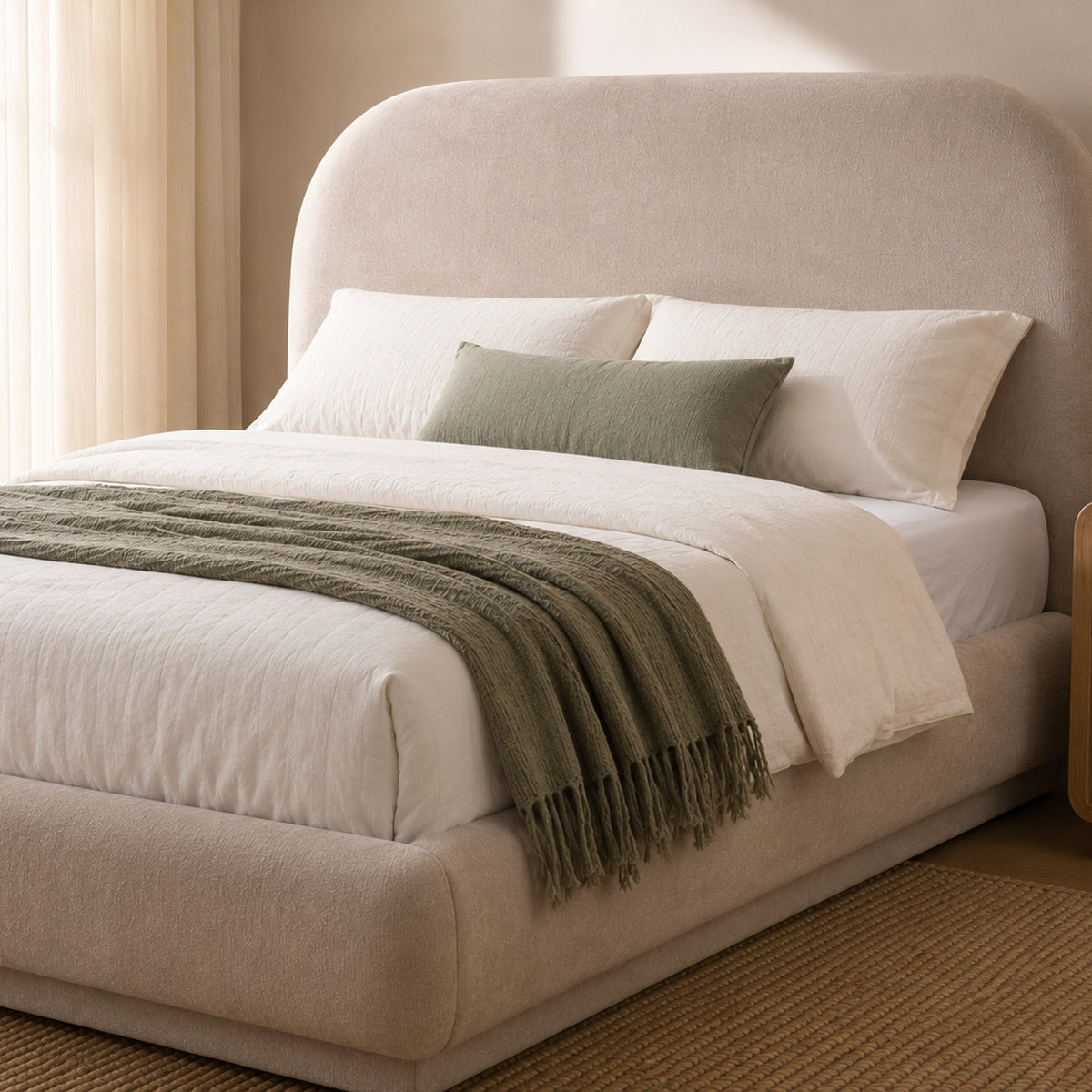 Tilda Double Chenille Bed - Oatmeal