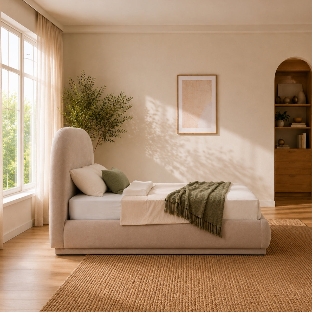 Tilda Double Chenille Bed - Oatmeal