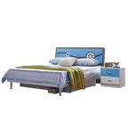 Aqua King Single Bed with Storage Drawers - Blue
