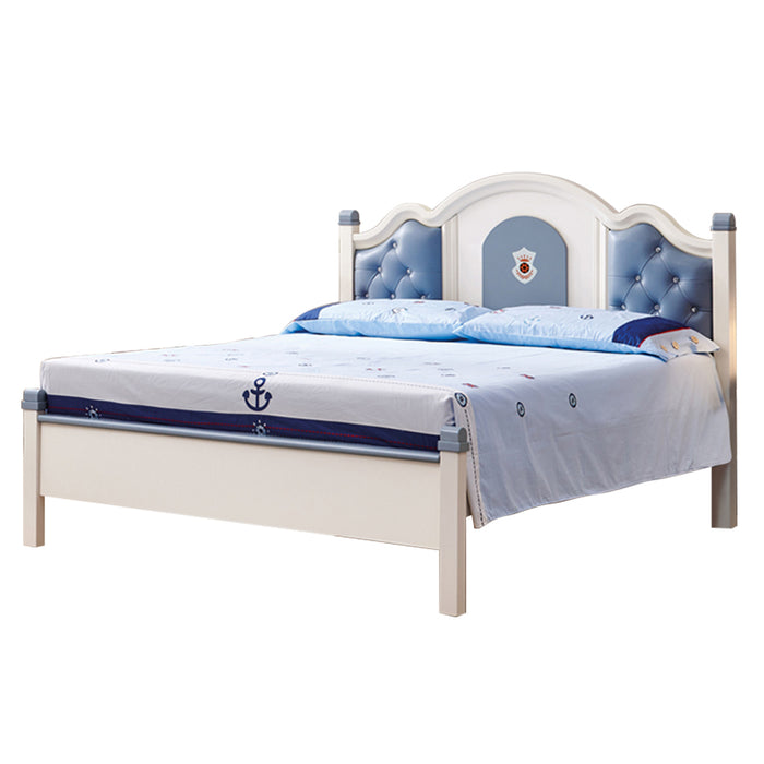 Crown King Single Bed - Blue