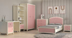 Elly Pink Desk with 1 Drawer and 1 Door