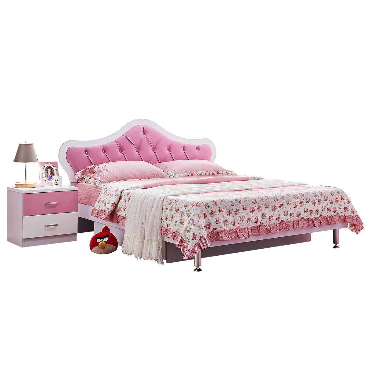 Love Bedside Table with 2 Drawers