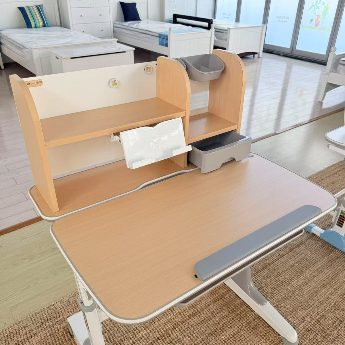 Galaxy Height Adjustable Kids Ergonomic Study Desk - Grey/Oak