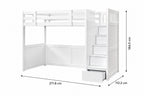 My Design King Single Loft Bed with Storage Stairs